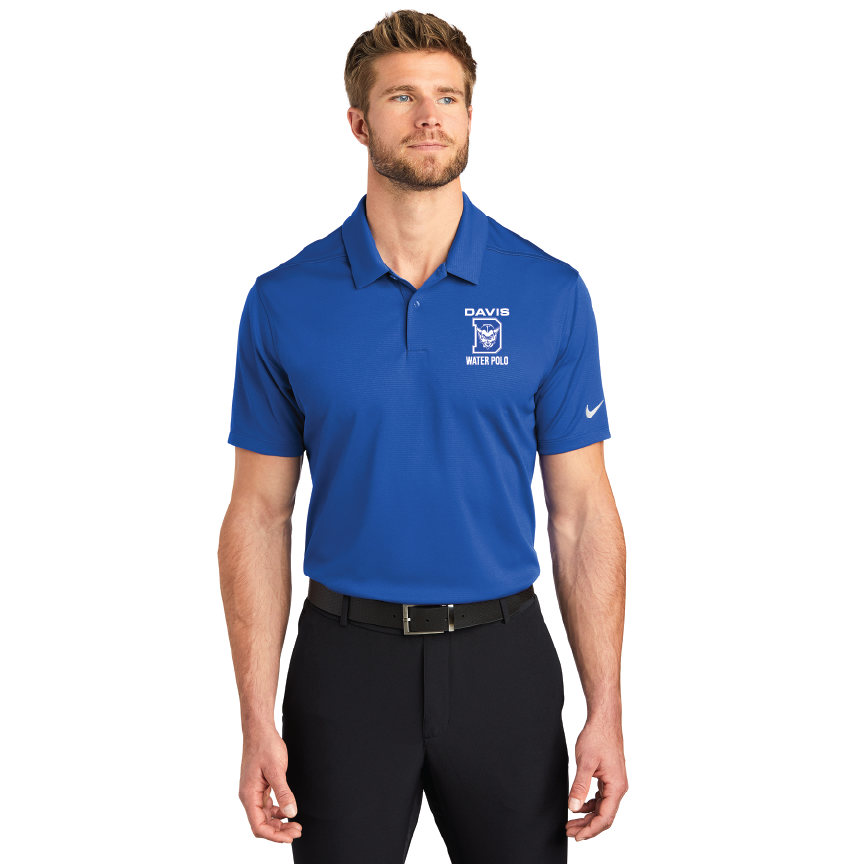 Davis High School Water Polo 2024 Nike Royal Men's Polo Shirt - Parent Polo