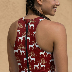 Kissing Deer Holiday Season Women's Water Polo Suit