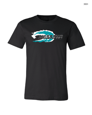 Modesto Mavericks Custom Black Unisex Jersey Short Sleeve Tee