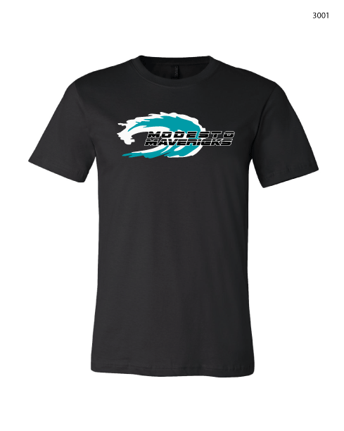 Modesto Mavericks Custom Black Unisex Jersey Short Sleeve Tee
