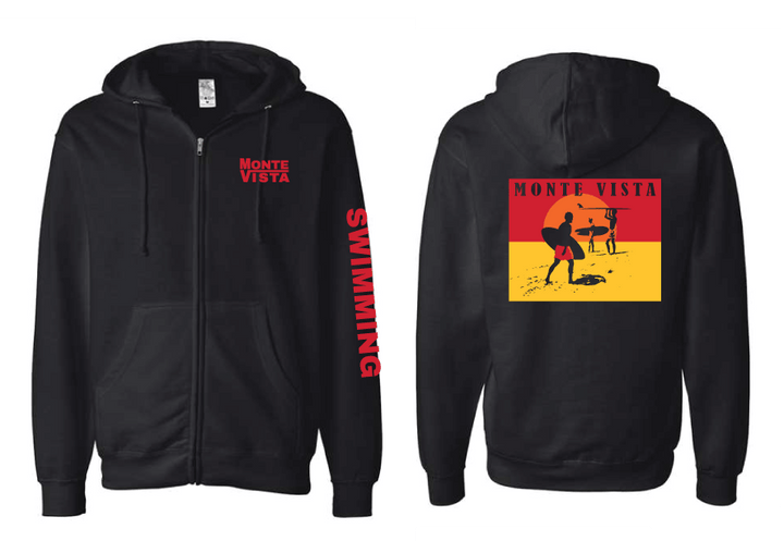 Monte Vista Swim Zip Hoodie with Back art RYTE Sport