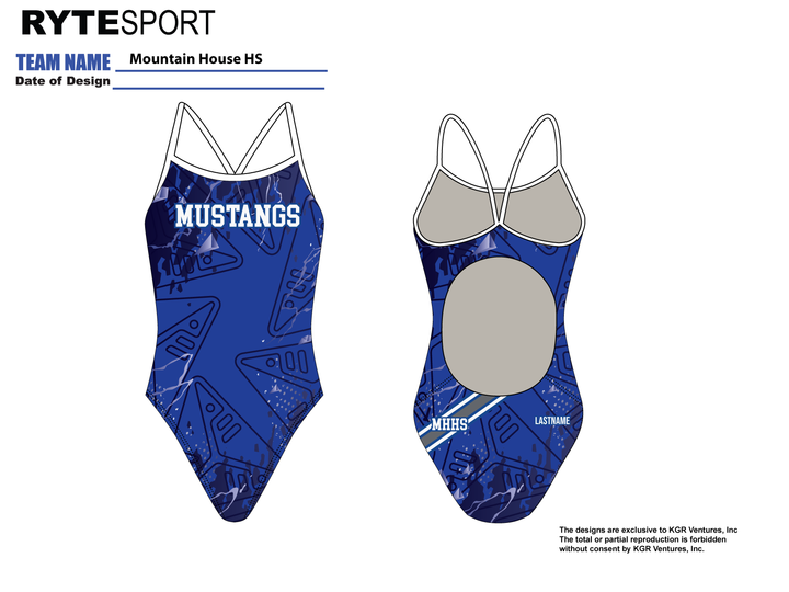 CUSTOM Mountain House active back Swimsuit