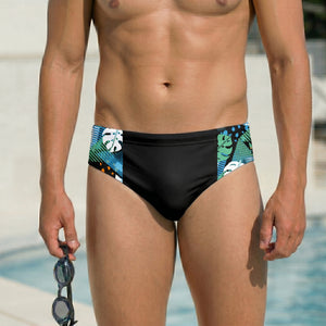 Neon Jungle Black Men's Swim & Water Polo Brief