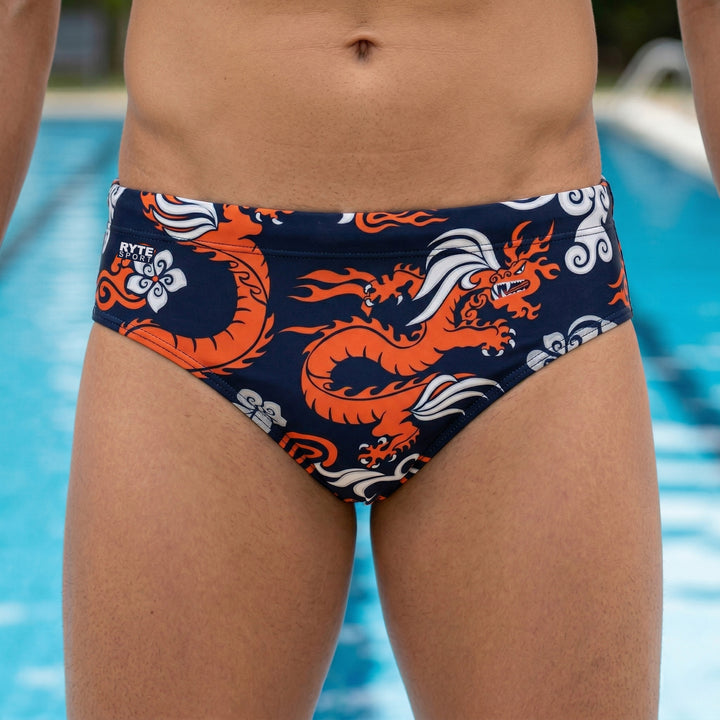 Orange Dragon Mens Water Polo Suit