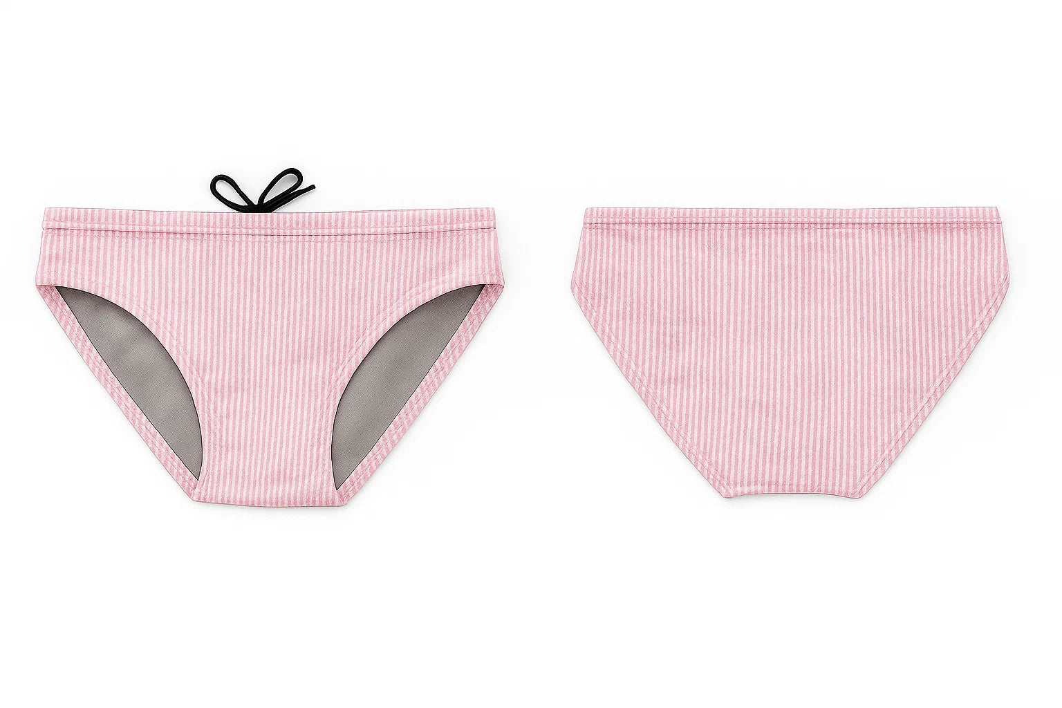 Pink Seersucker Print Men’s Swim Brief — Premium Competitive Swimwear with Chlorine Resistance and Compression Fit