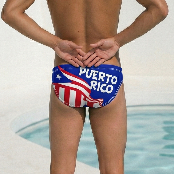 Puerto Rico Mens Water Polo Suit