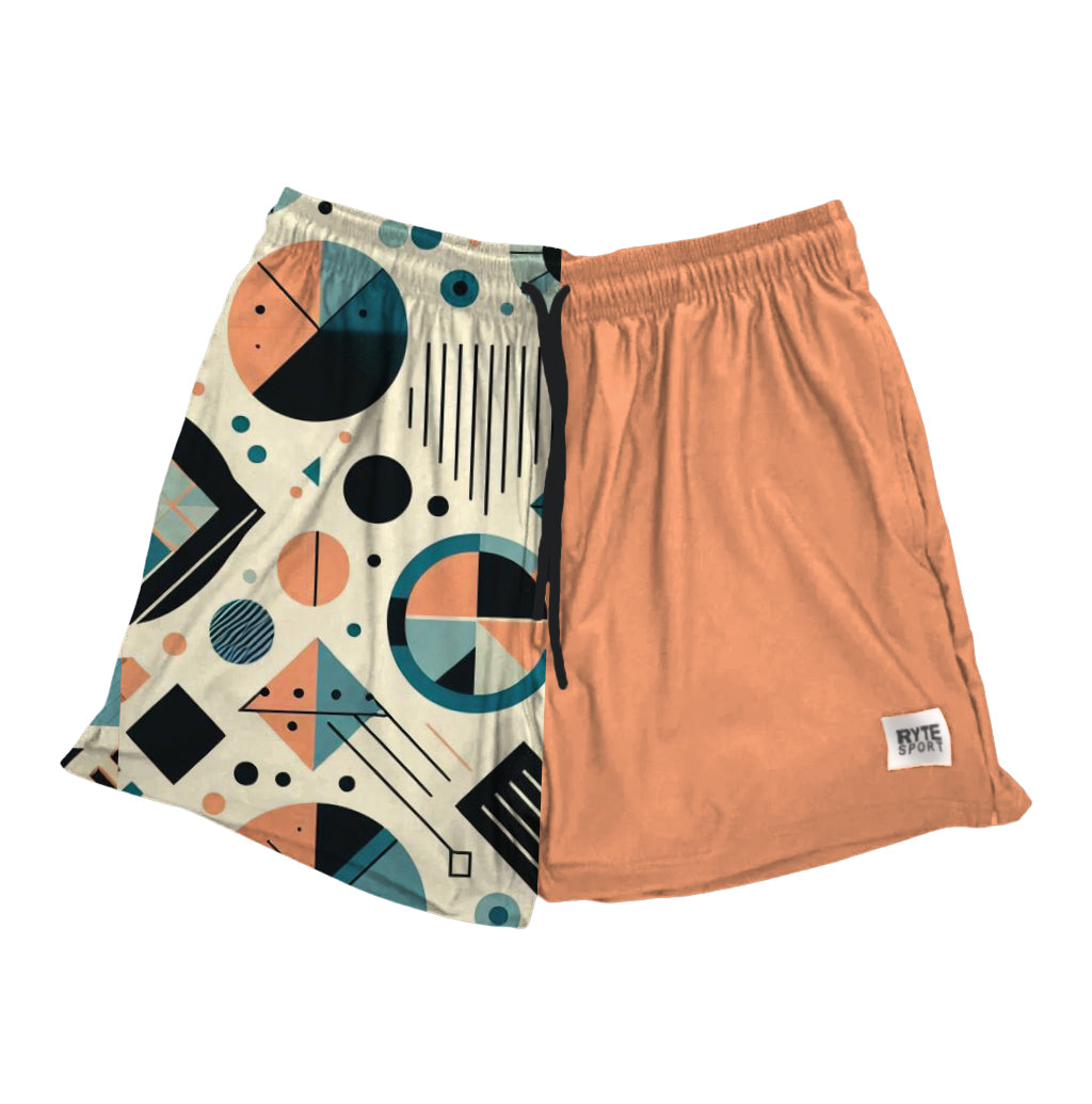 Men's Orange Pattern Swim Shorts RYTE Sport