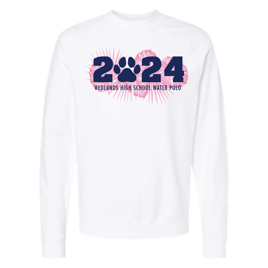 Redlands High School Girl's Long Sleeve Tee - White RYTE Sport