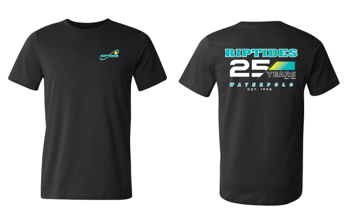 Riptides 25th Unisex tee Black Tee RYTE Sport