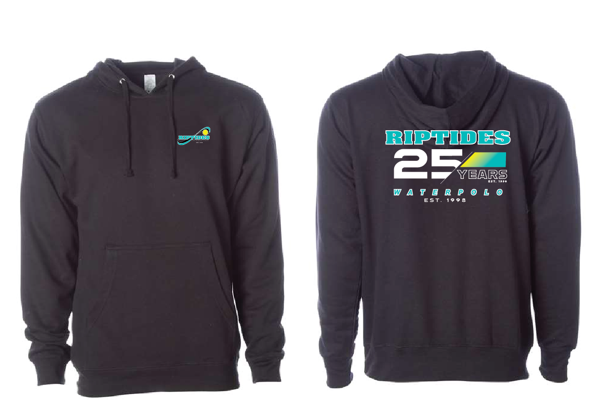 Riptides Unisex Adult Hoodie 25th - Black RYTE Sport