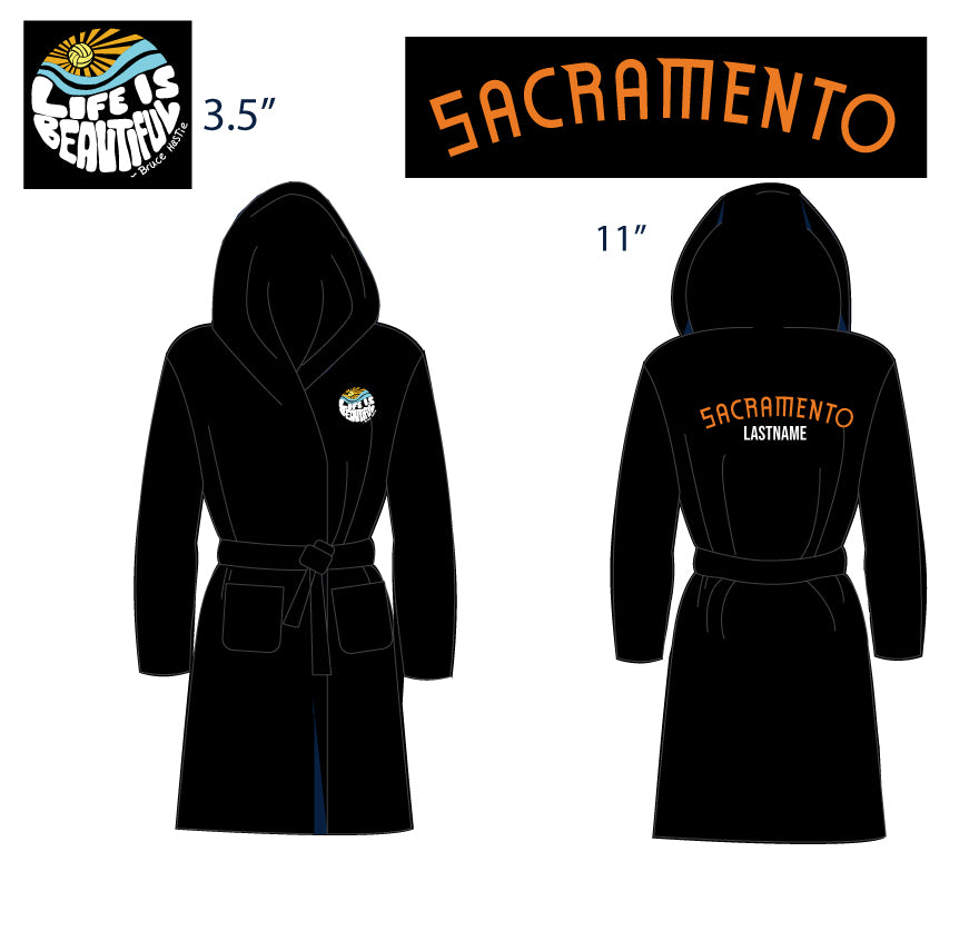 Sac Polo Water Polo Custom Terry Cloth Robe - Personalized Terry Town