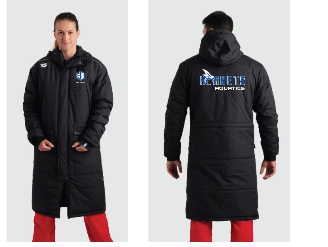Sanger West  Black Team Parka - Personalized