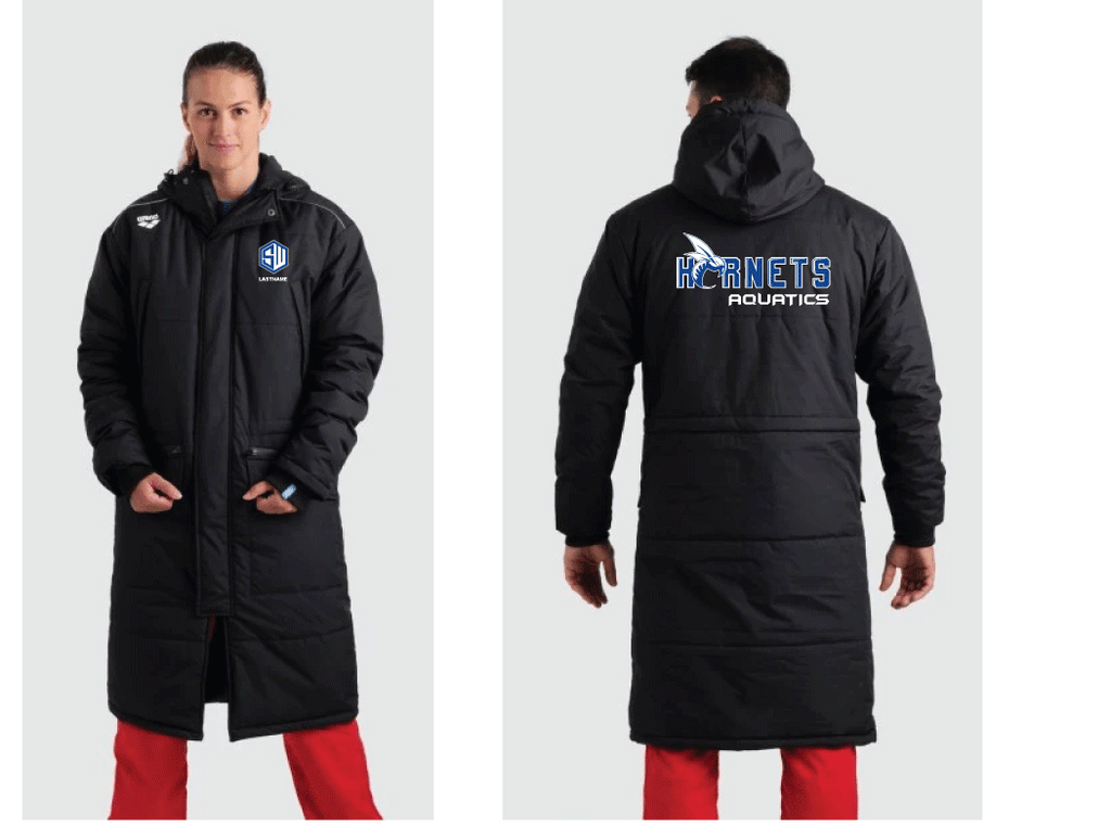 Sanger West  Black Team Parka - Personalized