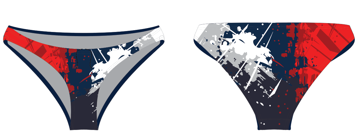 Mind Over Matter Bikini Bottom Red White RYTE Sport