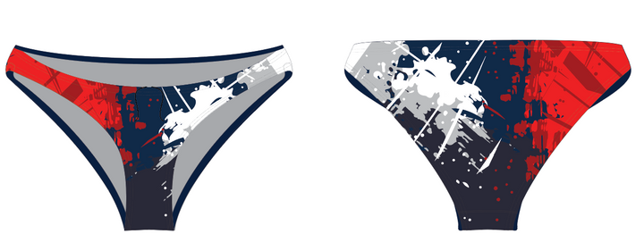 Mind Over Matter Bikini Bottom Red White RYTE Sport