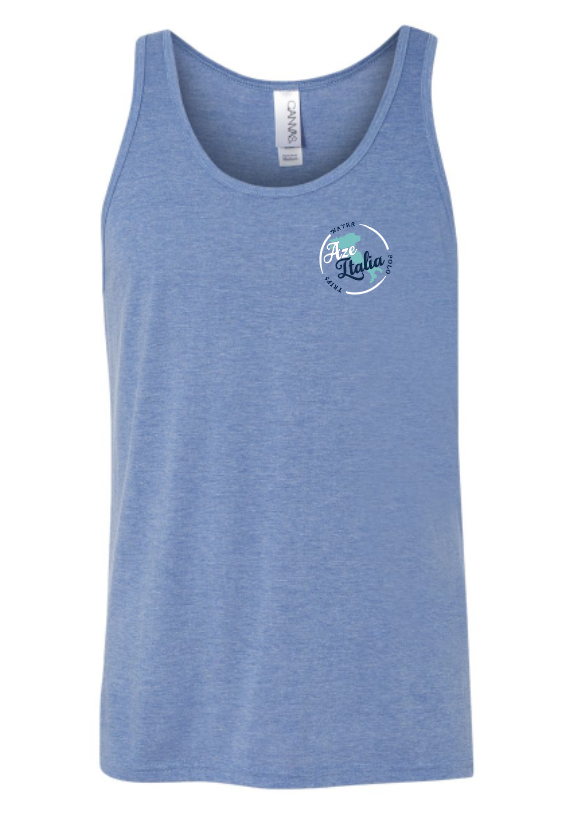 Aze Italia Unisex Tank Top - Heather Blue RYTE Sport