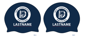 CUSTOM West Sac Swim LATEX Cap Pair- Personalized RYTE Sport