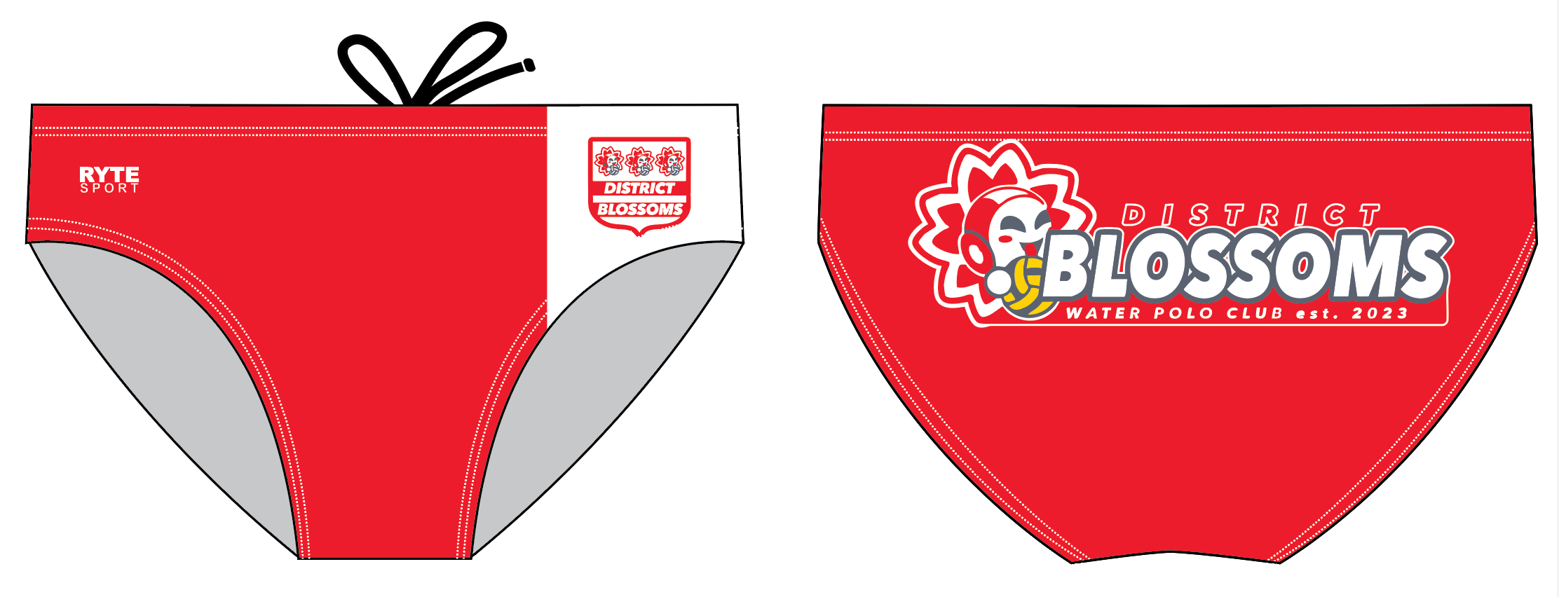 District Blossoms Brief Red