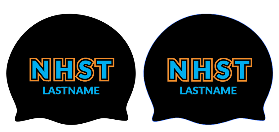 CUSTOM NHST Silicone Swim caps (Pair) **This Item is available for pre-order until 4/19 at Midnight**