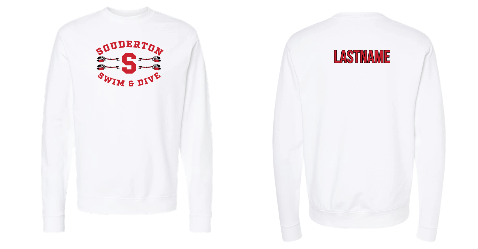 CUSTOM Souderton Arrow Swim and Dive apparel- White RYTE Sport