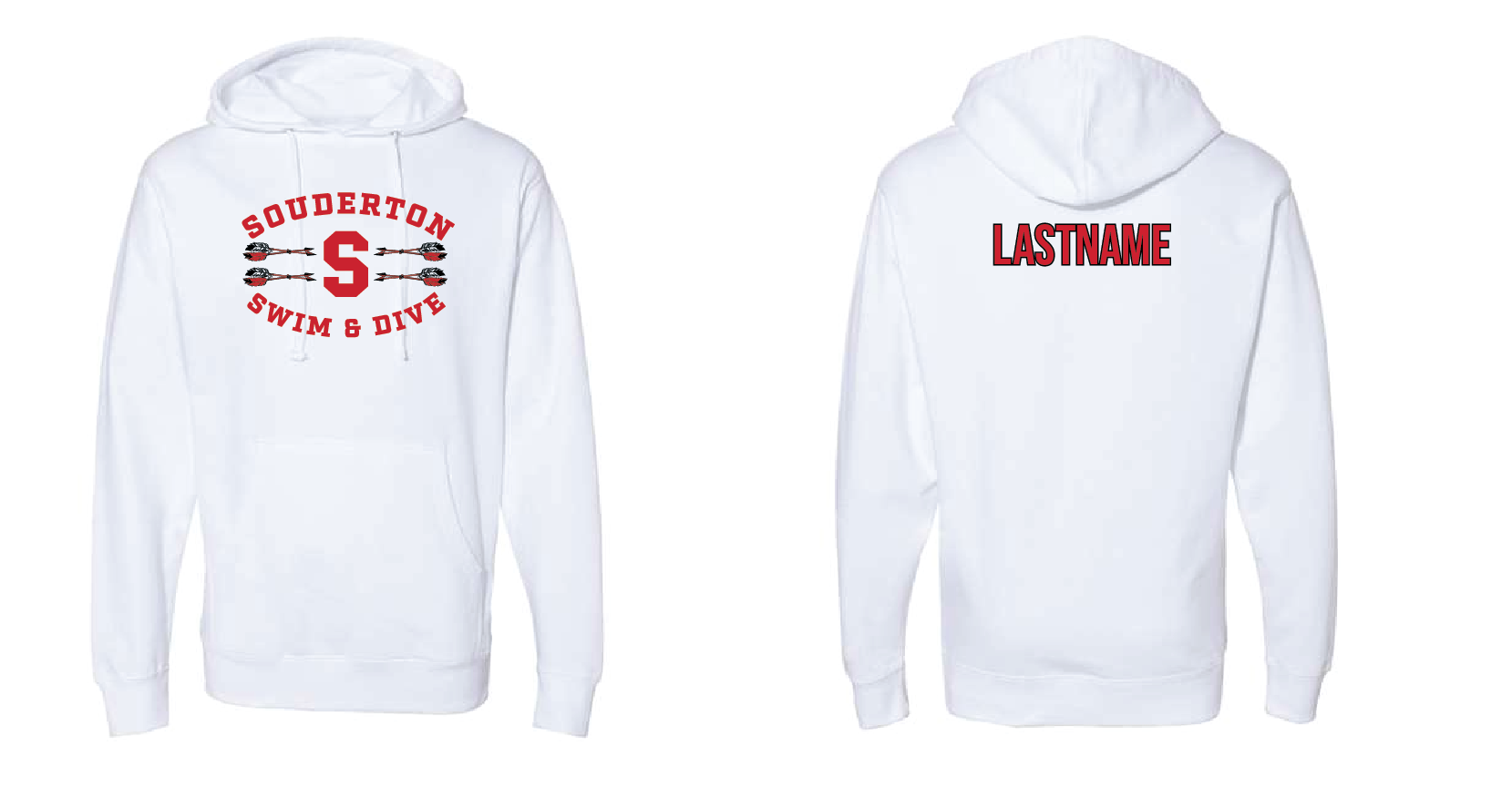 CUSTOM Souderton Arrow Swim and Dive apparel- White RYTE Sport