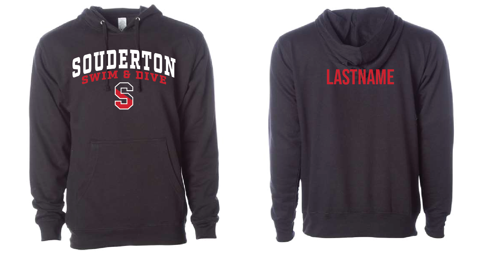 CUSTOM Souderton Swim and Dive apparel- Black RYTE Sport