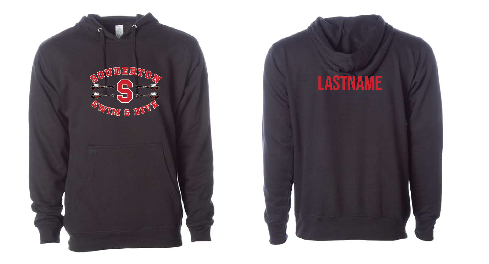 CUSTOM Souderton Arrow Fleece - Black RYTE Sport