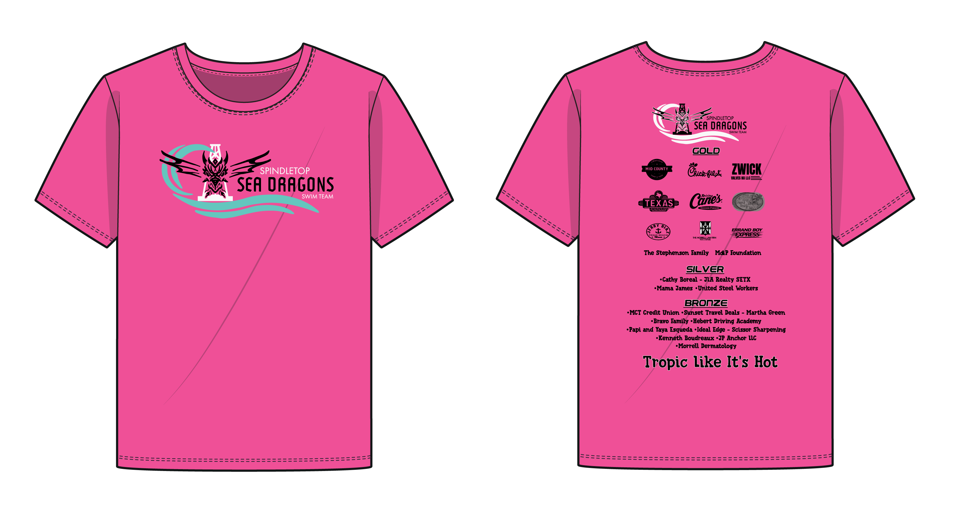Spindletop T-ShirT Pink Dri-fit