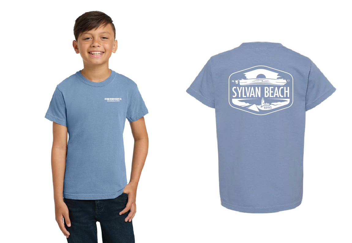 Youth Sylvan Beach Tee - Washed Denim