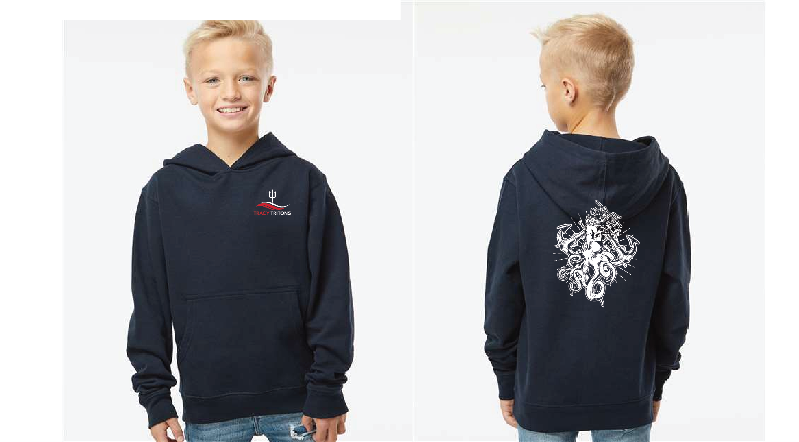 Tracy Triton Youth Hoodie - Navy RYTE Sport