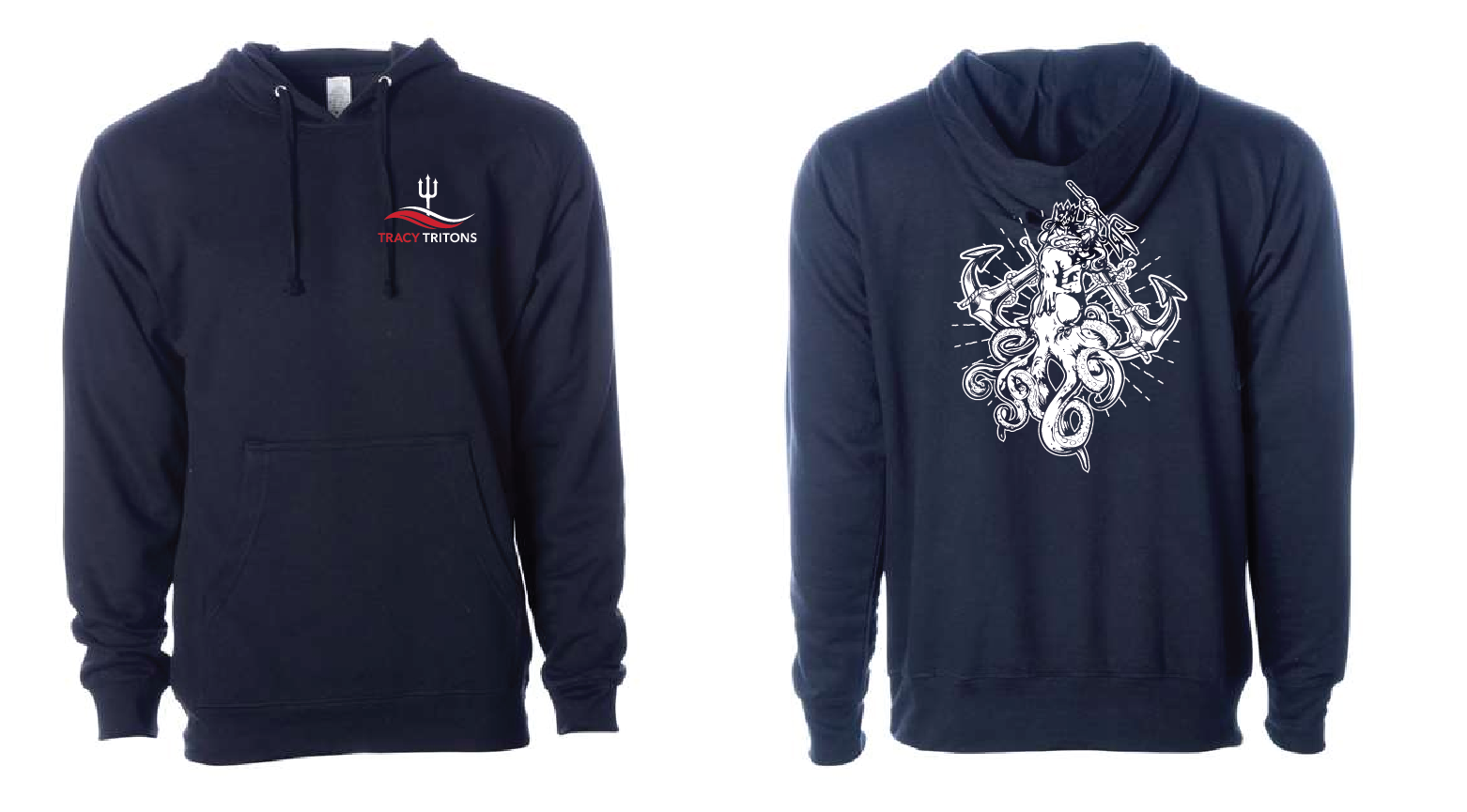 Tracy Tritons Hoodie Adult Hoodie - Navy RYTE Sport