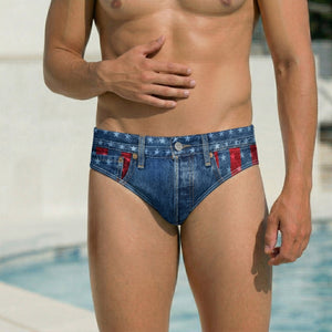 USA Denim Men's Swim & Water Polo Brief