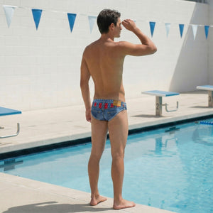 USA Denim Men's Swim & Water Polo Brief