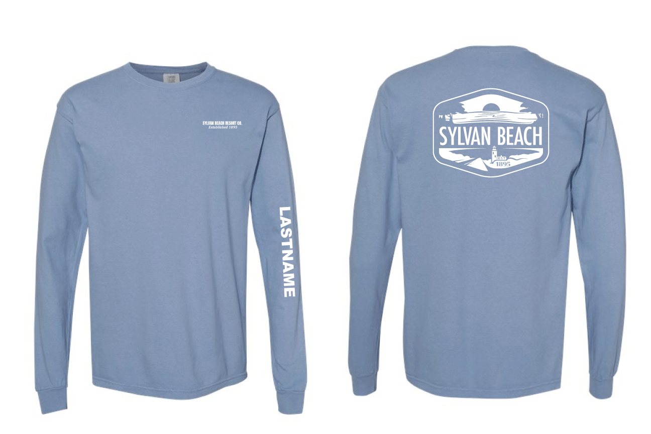 Sylvan Beach Long Sleeve Tee - Washed Denim