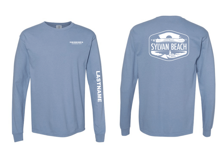 Sylvan Beach Long Sleeve Tee - Washed Denim