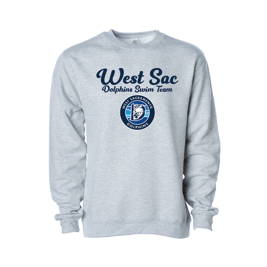 West Sac Unisex Adult Crew- Heather Gray RYTE Sport