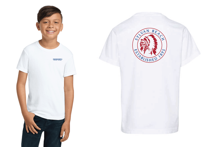 Youth Sylvan Beach Retro Tee- White
