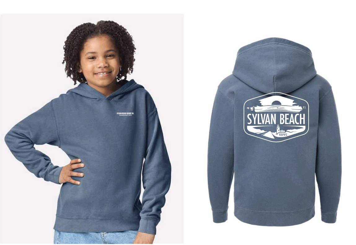 Youth Sylvan Beach Hoodie - Blue Jean