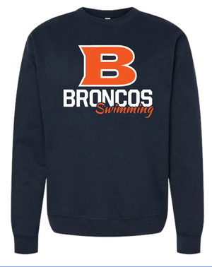 Brandeis Unisex Swimming Crewneck - Navy RYTE Sport