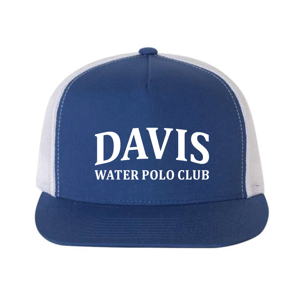Davis Flat Bill Trucker - Royal White