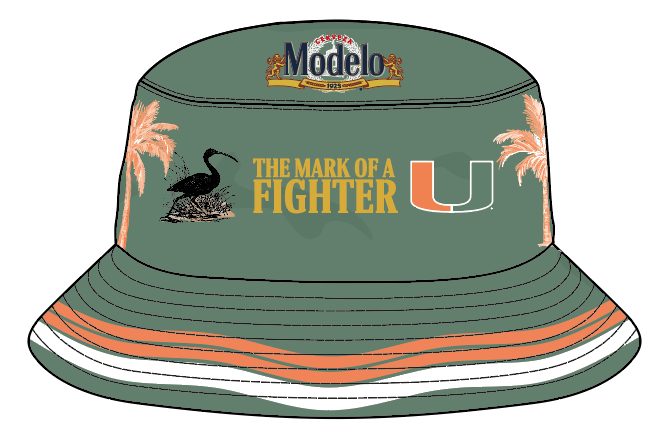 University of miami bucket hat top