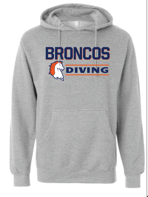 Brandeis Unisex Diving Hoodie - Heather Gray RYTE Sport