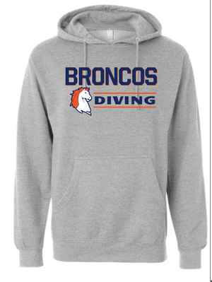 Brandeis Unisex Diving Hoodie - Heather Gray RYTE Sport