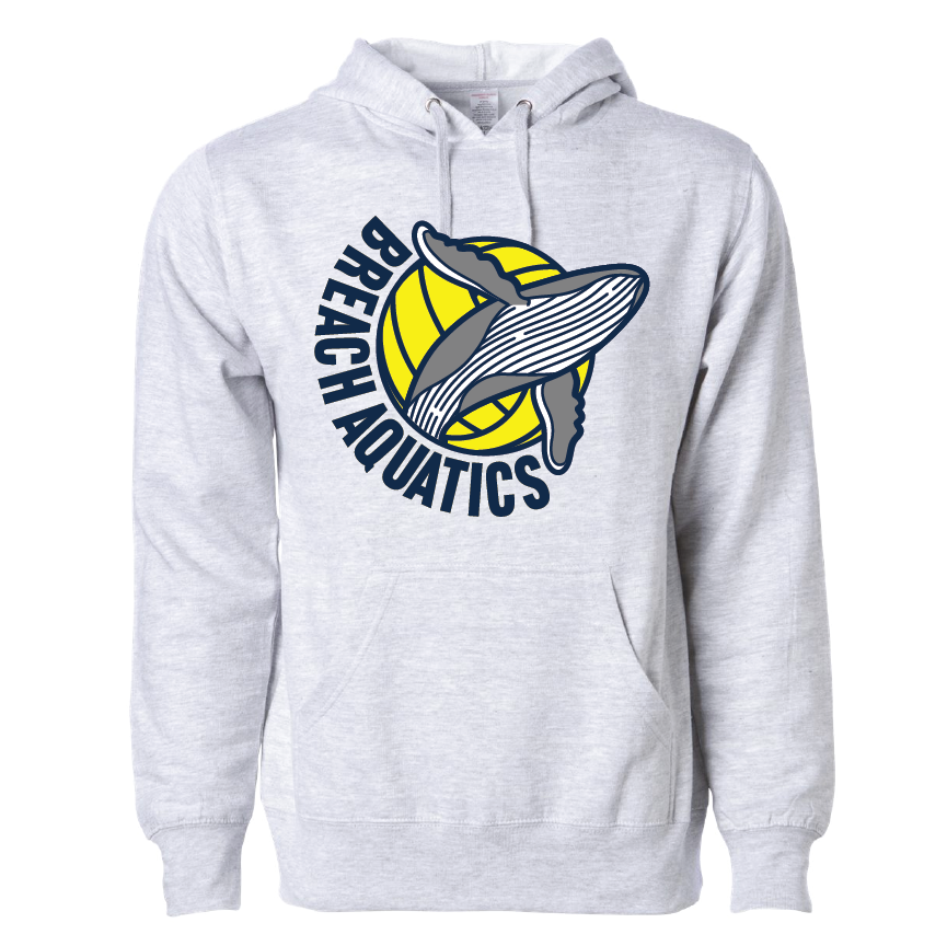 Breach Water Polo Unisex Hoodie - Heather Gray RYTE Sport