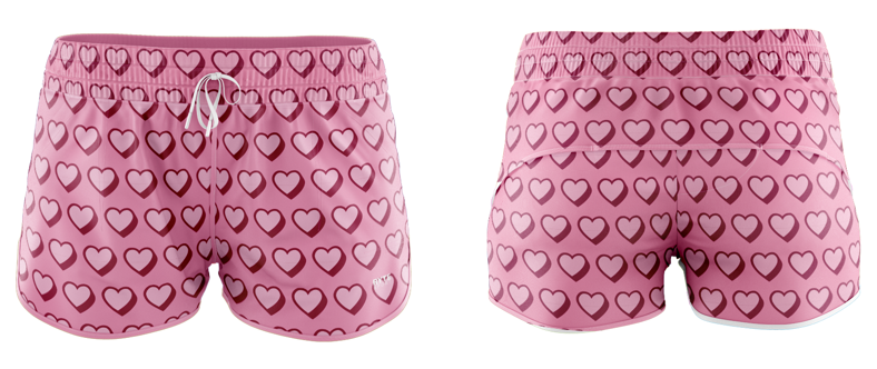 Shadow Hearts Valentines Day Women's Swim Shorts