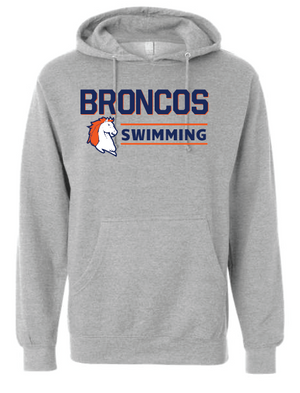 Brandeis Unisex Swimming Hoodie - Heather Gray RYTE Sport