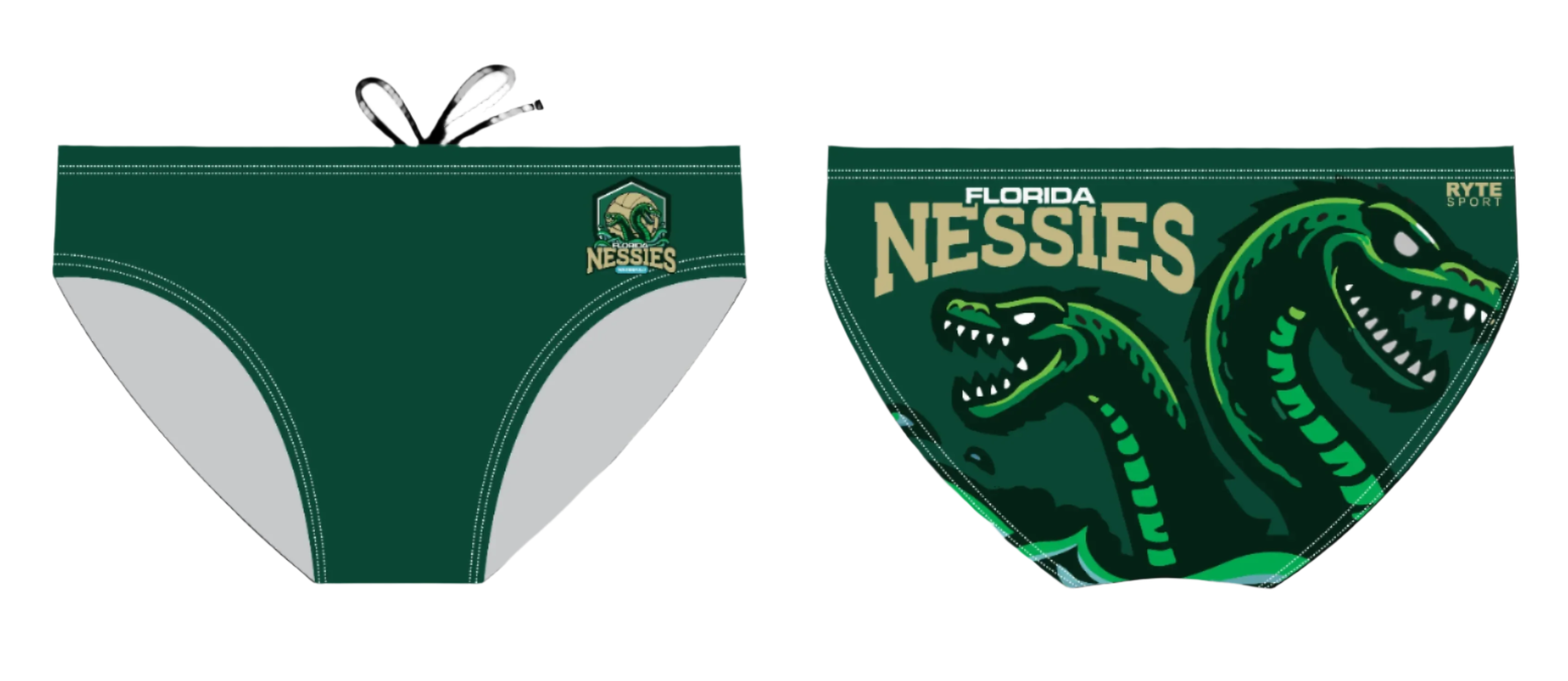 Nessie Water Polo Green Brief