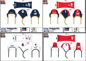 Hudsonville Caps 2-25, 1,1A Home and Away 2 full sets