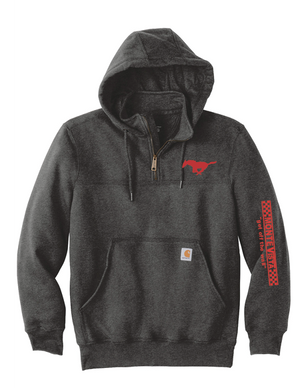 Monte Vista 1/4 zip with Hood- Charcoal