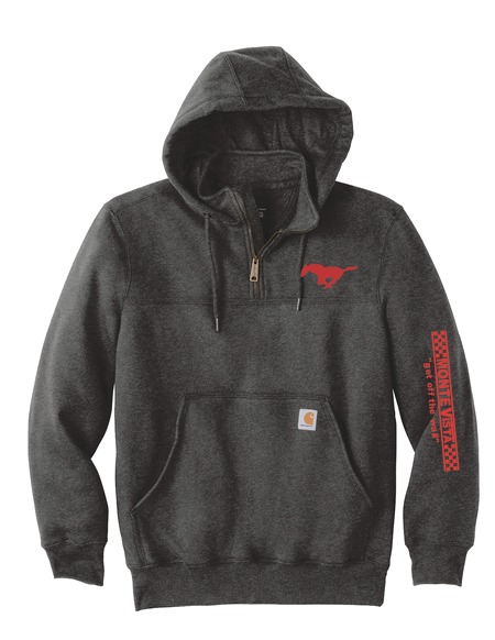 Monte Vista 1/4 zip with Hood- Charcoal